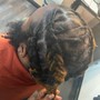 Mid back 2 strand retwist