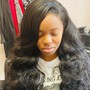 Half up half down quick weave