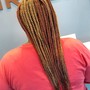 Cornrows with weave  (shampoo, conditioner, dried)