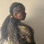 Large Ponytail Feeding Braids