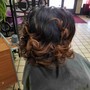 Updo/Relaxed hair