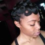 Short cut/ Relaxer/Rinse Partial Sew in Combo