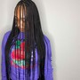 Natural Knotless Braids with beads