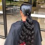 Full Sew In with Wand Curls