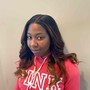 Full Sew In with Wand Curls