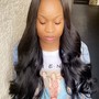 Half up half down sew in