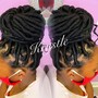 Med/Large Faux Locs (bun Updo)