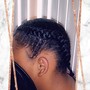 Natural hair Cornrows