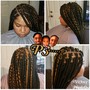 Large cornrows and Box Braids back