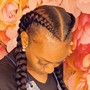 Kid's Natural Hair Cornrow with beads