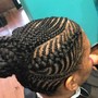 Cornrow twist combo