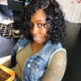 NATURAL HAIR BLOW OUT- (no relaxer)