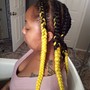 2 feed in Braids w/ design on sides