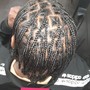 Cornrow braids updo shampoo/blow dry