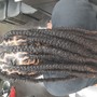 2 feed-in Braids w flat iron