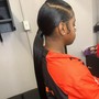 Frontal with sew in Ponytail