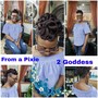 Updo / Protective Styling for (Relaxed Hair )