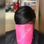 FULL SEW-IN w/ EAR-TO-EAR CLOSURE