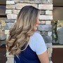 Partial Balayage, Blowout, Wand / Barrel Curls