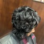 Relaxer  deep conditioning and style included