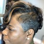 Women's Short Hair  shampoo and style on relaxed hair only