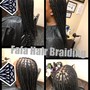 6 Feed in Braids straight Back