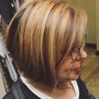 Partial relaxer (back and sides) and style