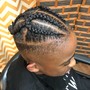 4 Feed In Cornrows