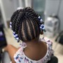 Kid braided style with hair added