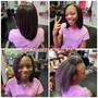 Natural hair blow out