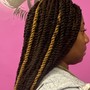 Med feeder braids to the back