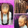 Med feeder braids to the back