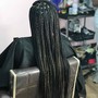 SMALL Longer than Waist Length BOHO Knotless Box Braids (Human Hair)