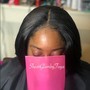 FULL SEW-IN w/ EAR-TO-EAR CLOSURE