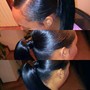 Partial Sew In ear down and style