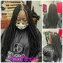 Retouch  2 rows box braids front of head