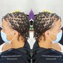 Men’s 2-3 Design Cornrows(half hair shaved)