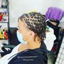 Men’s 2-3 Design Cornrows(half hair shaved)