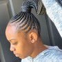 Sm/med knotless plaits