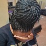 Conrows ponytail Braids