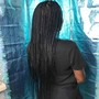 Small Hip Length Knotless Braids