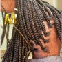 Natural Knotless Boho Box Braids