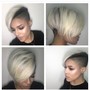 Texturized/cut/style/short hair