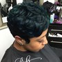 Texturized/cut/style/short hair