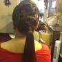 Silk wraps long hair( Above the ear)