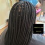 Smedium Knotless boxbraids Waist length