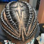 Natural hair corn rows