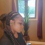 2 French braids natural hair