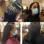 Hair Steam treatment / Blow flat iron styled