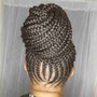 2 Feed in braids with curly ends